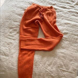 Cozy Orange Cashmere Joggers